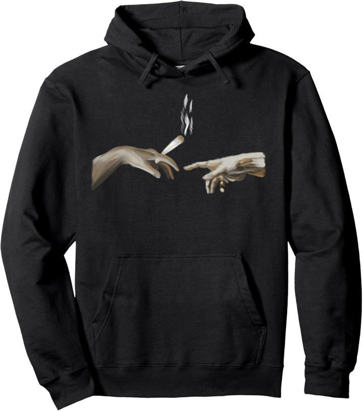 Michelangelo Hoodie Creation Of Adam Hand Of God With Joint Pullover Hoodie