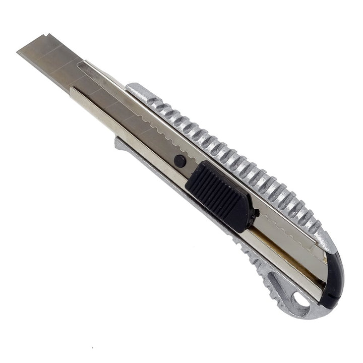 SBS Alu Profi Cuttermesser | mit 18 mm Abbrechklinge | 10 Stück | Teppichmesser Kartonmesser