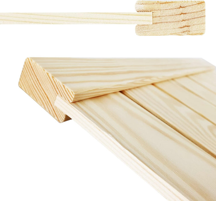 DecoMeister Lamellentür Holztür Natur mit geschlossenen Profilbretter 294x1995 mm für Schränke, Rega