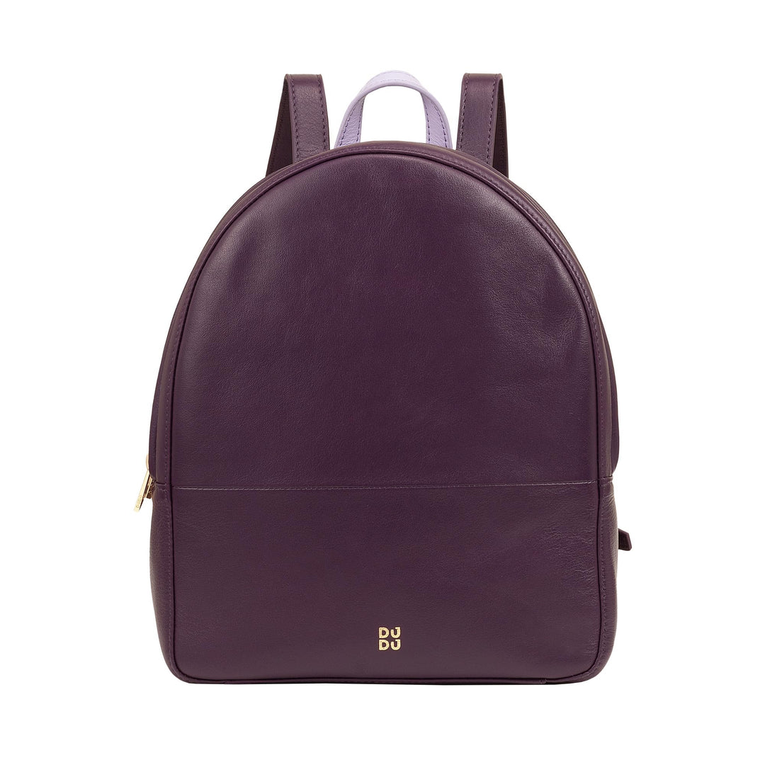 DUDU Rucksack Damen Bunt Sommerlich aus weichem Leder Rucksack Multicolor mit doppeltem Reissverschl