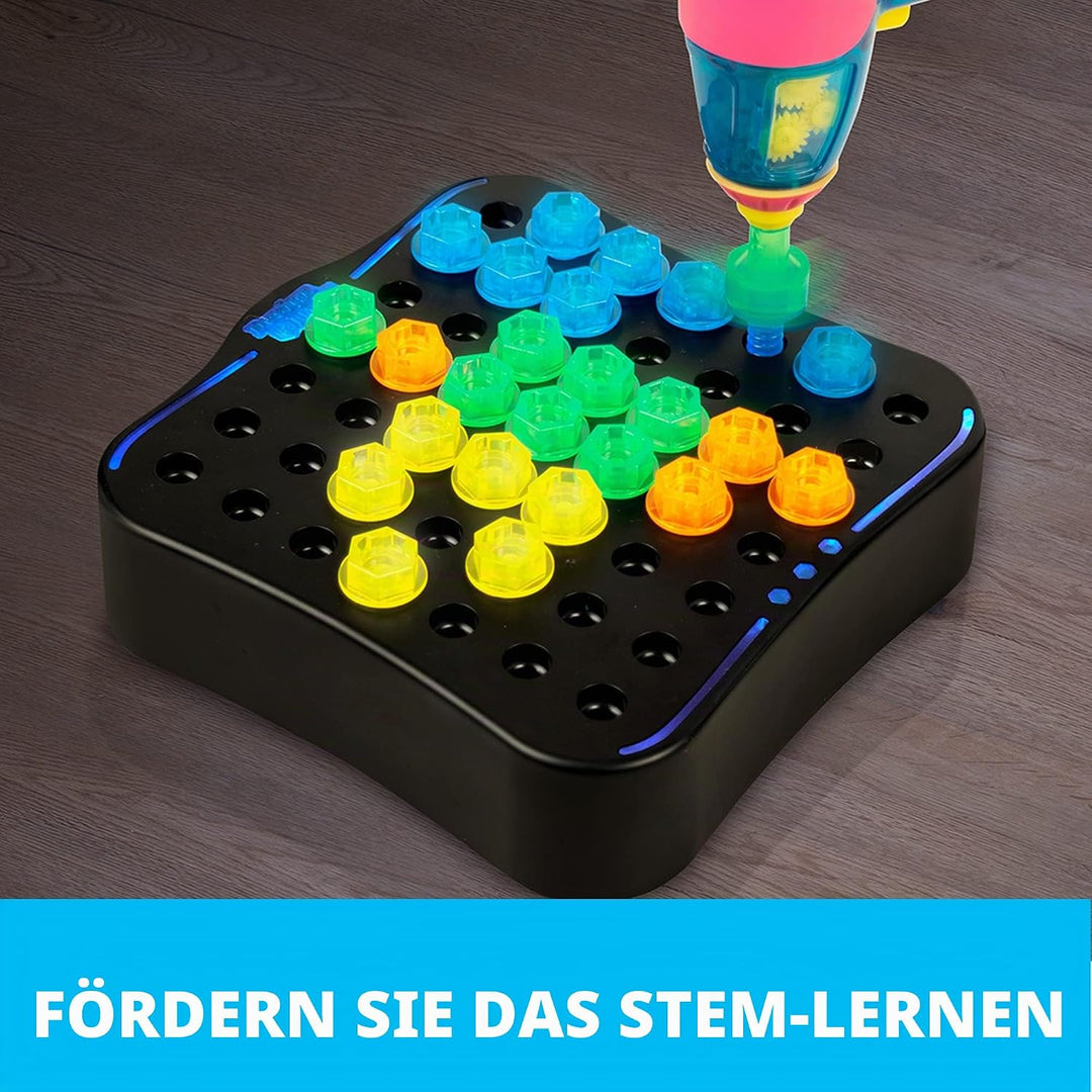 Learning Resources Design & Drill Brightworks, ab 3 Jahren, MINT-Spielzeug mit Licht & Bohrer, förde