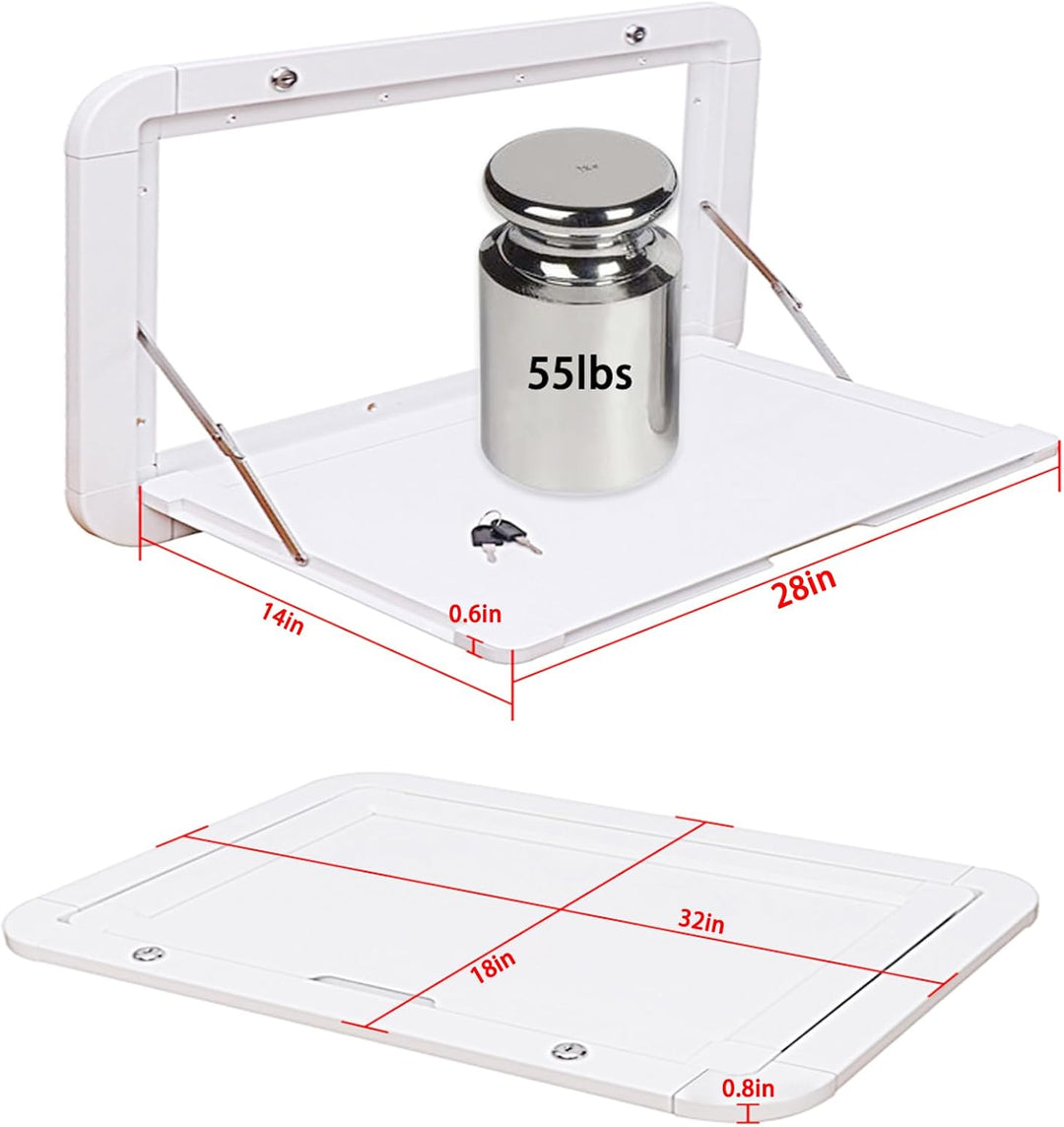 Klappbarer Picknicktisch für Wohnwagen, Wandmontage mit abschliessbarem Aluminium-Kit, ideal für den