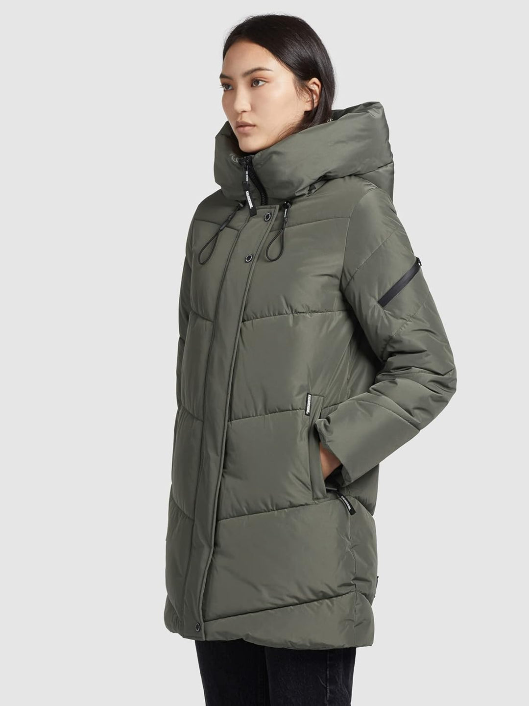 khujo Damen Jacke JORDIS3 gesteppt Winterjacke Kapuze Zwei-Wege-Reissverschluss M Mint, M Mint