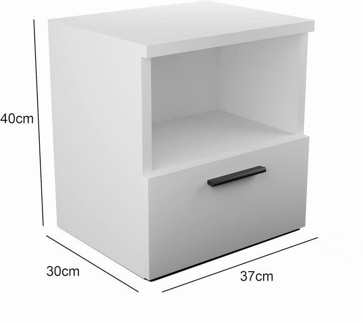 Home Glow Nachttische, Nachttischschubladen, Nachttischschrank, 1 Schublade, Beistelltisch mit Ablag