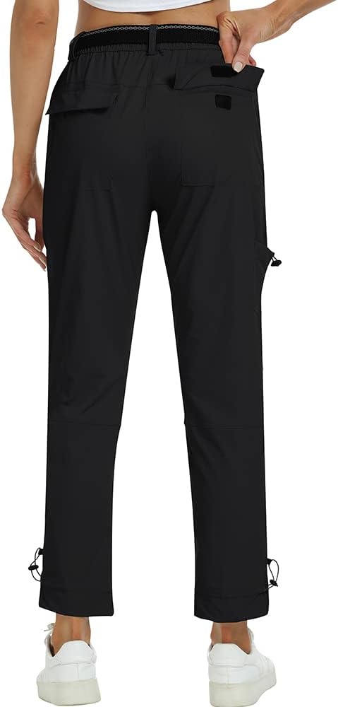 MoFiz Wanderhose Damen Leichte Cargohose Atmungsaktiv Trekkinghose Workout Wasserdicht Winddicht Cas