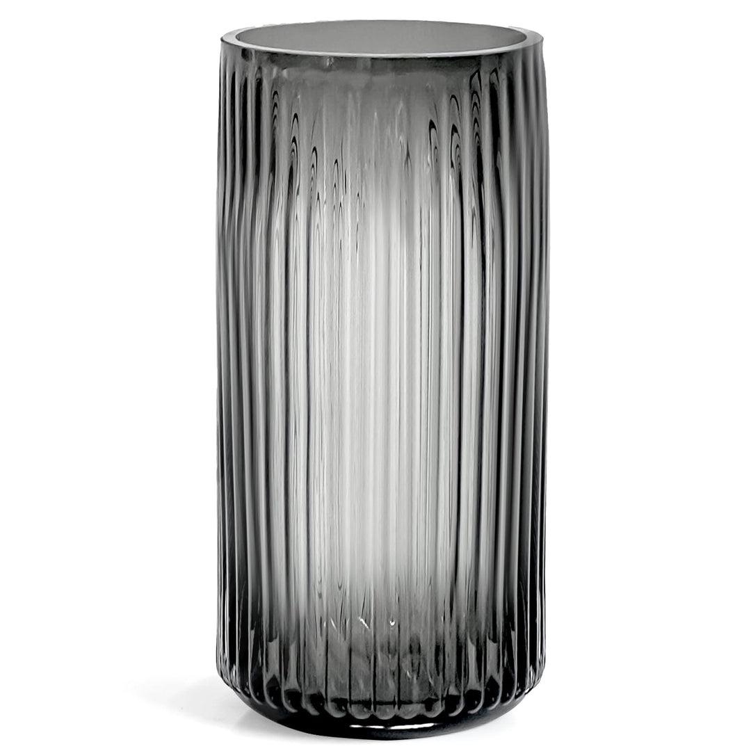 Muyan Glasvase für Blumen, vertikale gestreifte Blumenvase, Moderne Desktop-Dekoration, Blumenarrang
