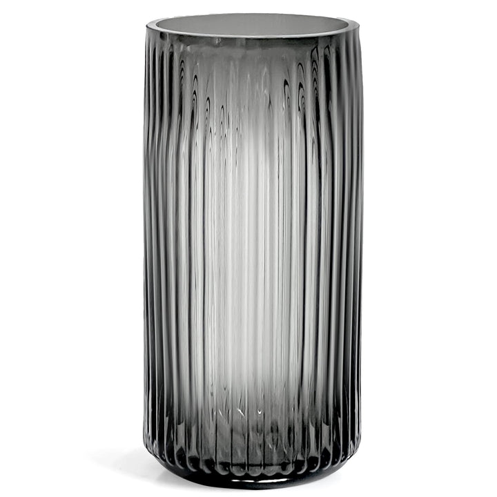Muyan Glasvase für Blumen, vertikale gestreifte Blumenvase, Moderne Desktop-Dekoration, Blumenarrang