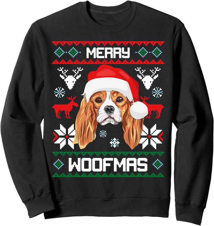 Cavalier King Charles Spaniel Merry Woofmas Geschenk für Weihnachten Sweatshirt