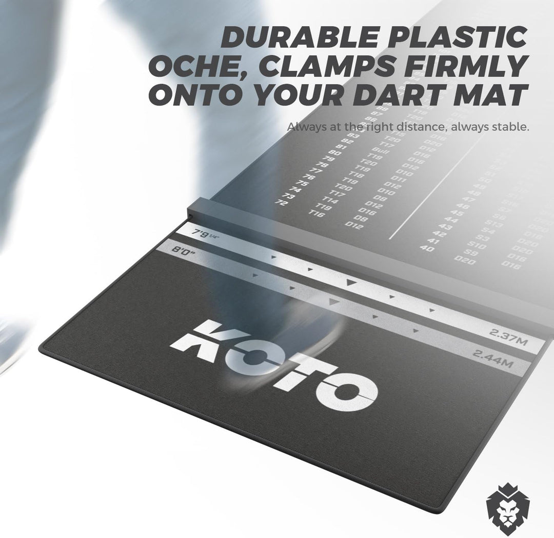 KOTO - Oche Carpet Checkout 285 x 80 cm Dartmatte, Professionelle Dartmatte zum Schutz des Bodens un