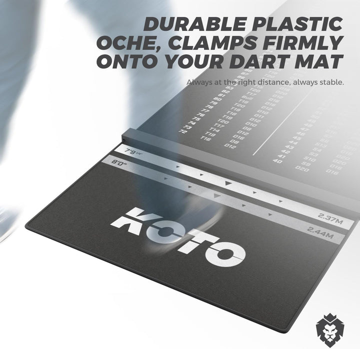 KOTO - Oche Carpet Checkout 285 x 80 cm Dartmatte, Professionelle Dartmatte zum Schutz des Bodens un