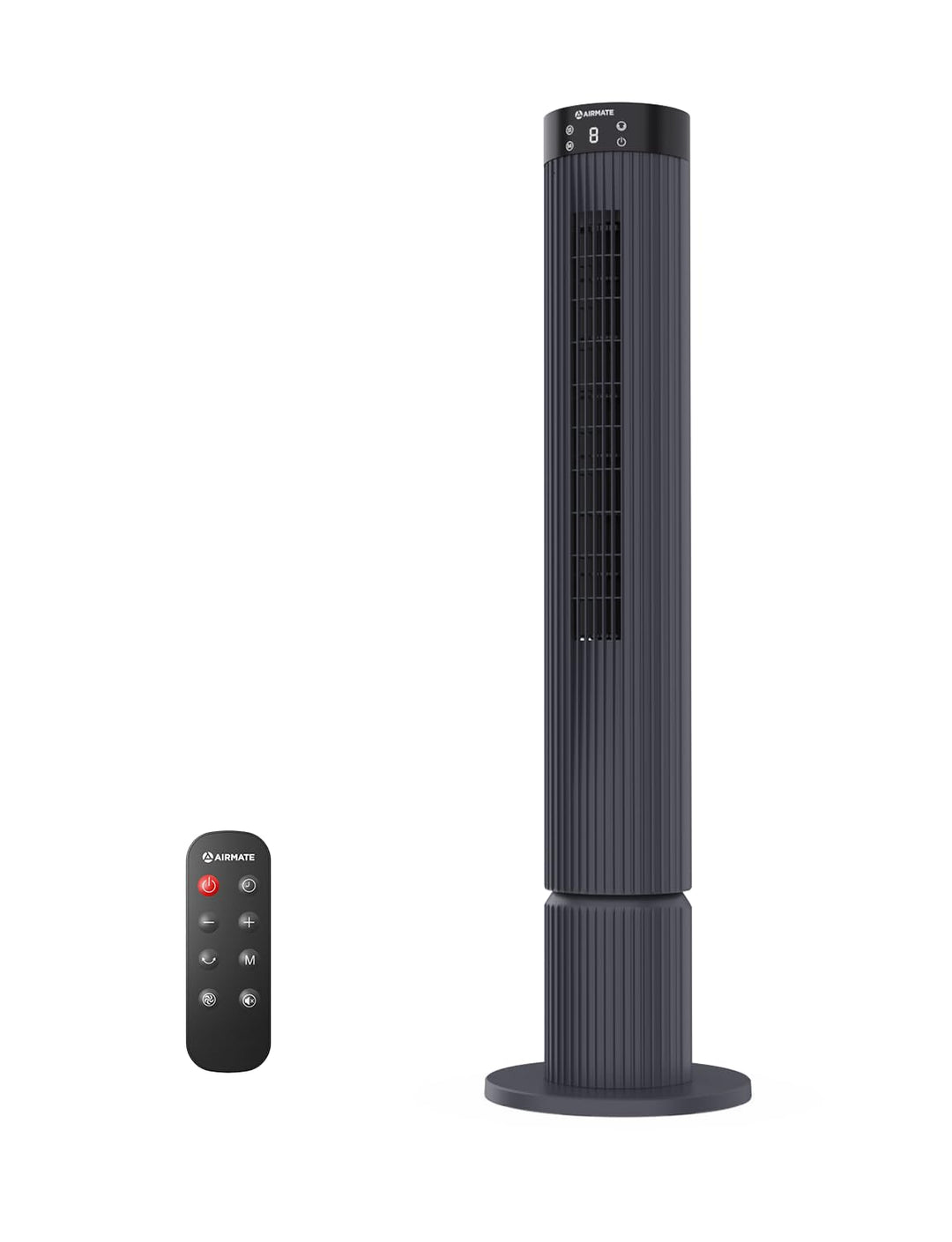 AIRMATE Turmventilator, 12 Geschwindigstufen Ventilator mit Fernbedienung 10m/s Geschwindigkeit, 110