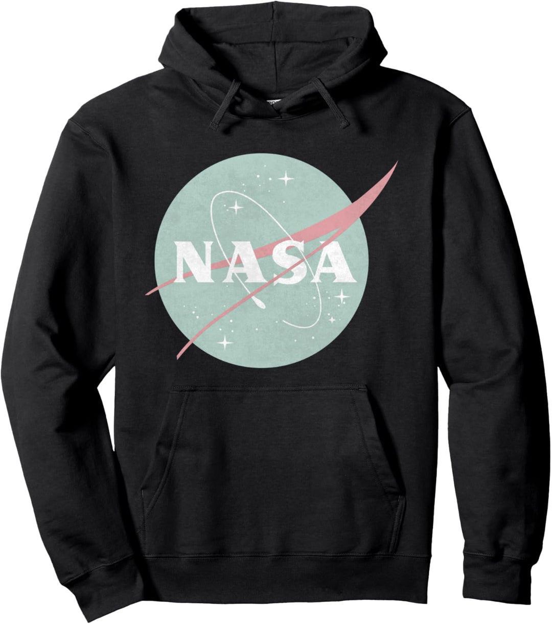 NASA Dusty Aqua Green Color Logo Pullover Hoodie