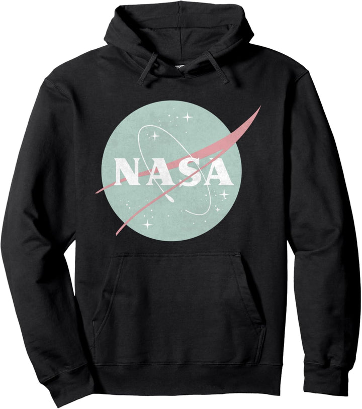 NASA Dusty Aqua Green Color Logo Pullover Hoodie