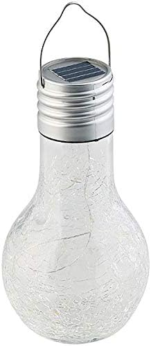 Lunartec Solar Glühbirne: 4er-Set Deko-LED-Glühbirne im Crackle-Glas-Design, Dämmerungs-Sensor (LED-