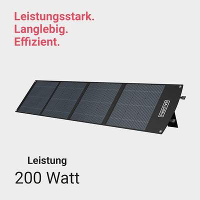 BALDERIA Solarboard 200W | Faltbares Solarpanel für Powerstations | Solarmodul für mobile Solargener