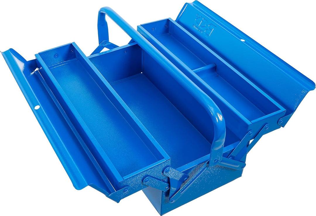 BGS 33001 | Metall-Werkzeugkasten | leer | 420 x 200 x 150 mm | 3 Fächer | Stahlblech leer | 3 Fäche