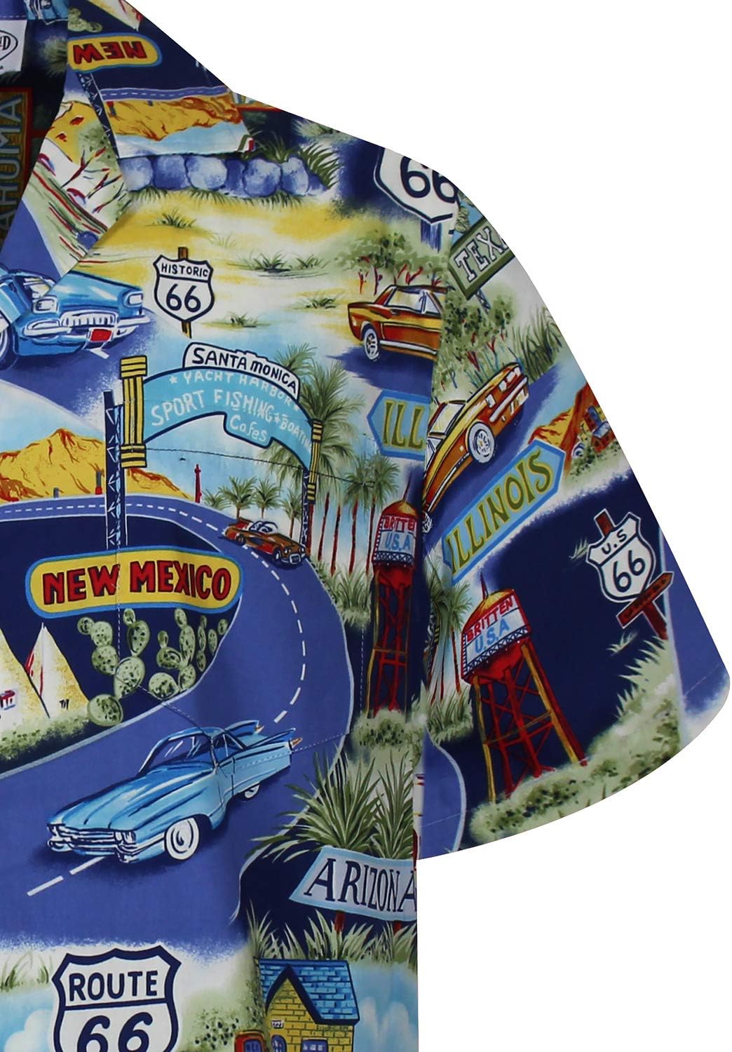 PLA Original Hawaiihemd Wide Road, Blau, M