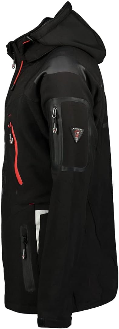 Geographical Norway Tangata Herren Softshell Funktions Outdoor red S Schwarz, S Schwarz