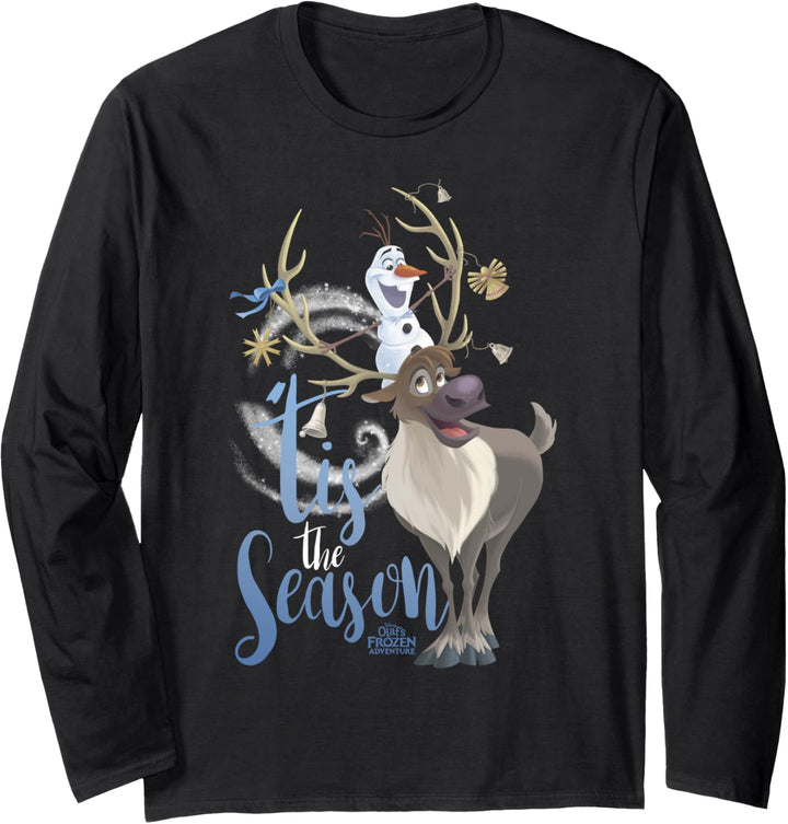 Disney Frozen Olaf Sven Tis The Season Weihnachten Langarmshirt
