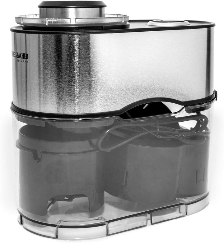 ROMMELSBACHER Spiralschneider EGS 80 - 5 Messereinsätze für verschiedene Gemüsenudeln, 2,5 Liter Auf