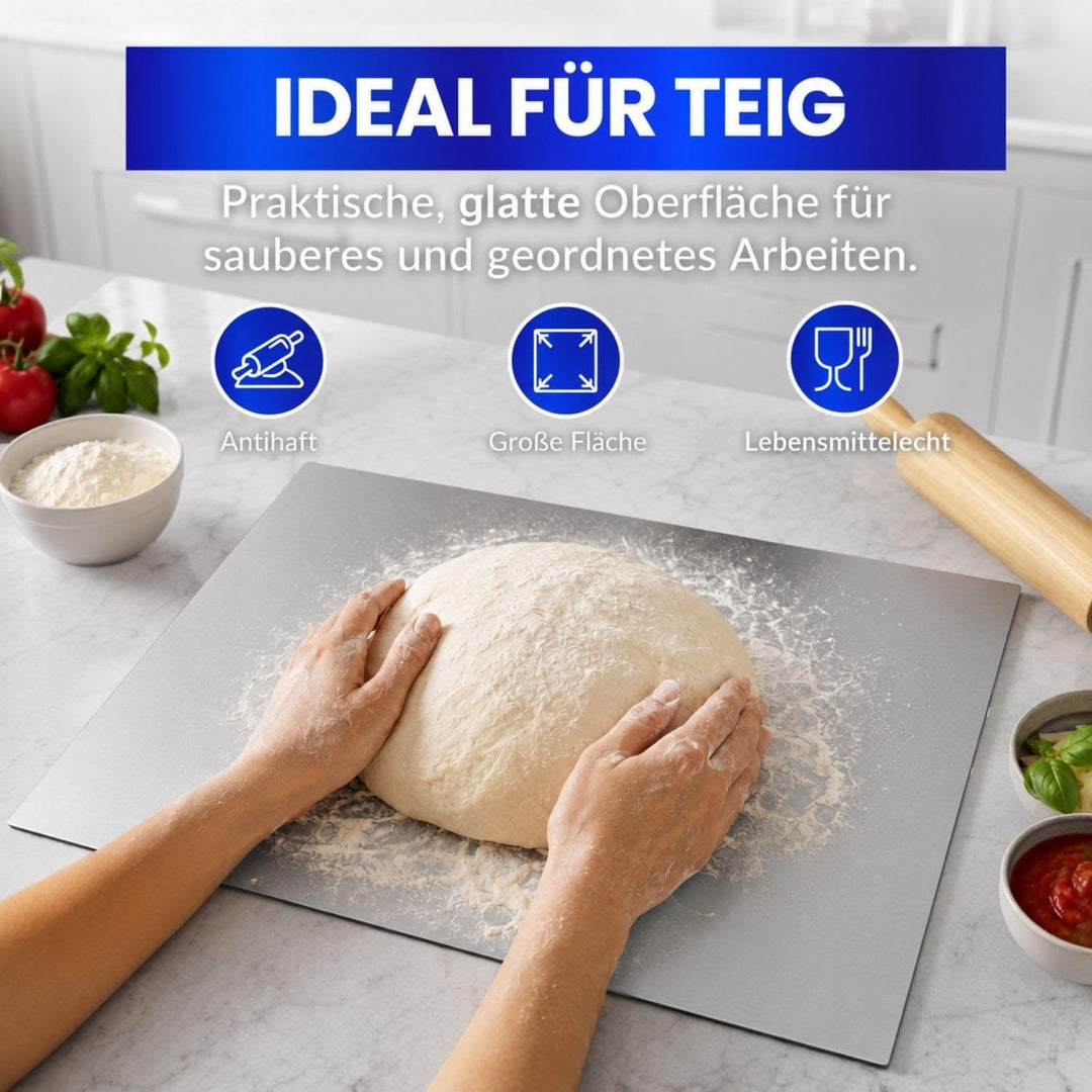 INOXLM Ausrollbrett zum Kneten Arbeitsplatte aus Edelstahl verschiedene Grössen für Küche Bar Restau