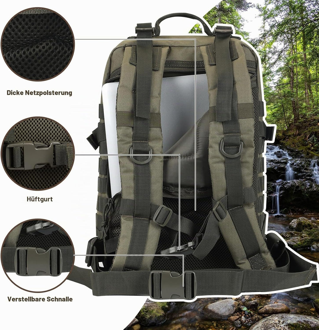 Militär Taktischer Rucksack Cooper Rucksack Armee Assault Pack 3 Tage Bug Out Go Bag Trekking Wander