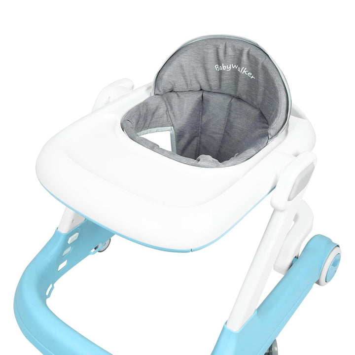 Lauflernhilfe 4 in 1, Drehspiess mit Tablett für musikalische Aktivitäten, für Babys, mit interaktiv