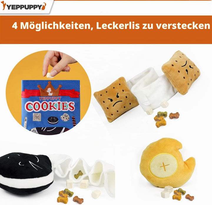 YEPPUPPY Schnüffel Puzzle Spielzeug für Hunde – Hundebereicherung, mentale Stimulation mit quietsche