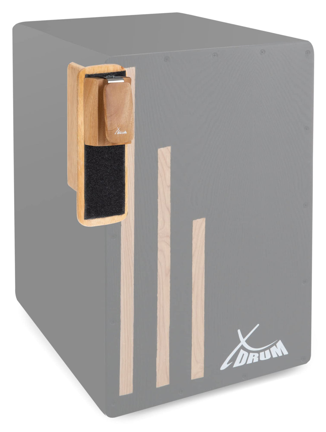 XDrum CW-S Cajon Woodblock Set - Montierbarer Holzblock - Klettstreifen auf der Rückseite - Kann mit