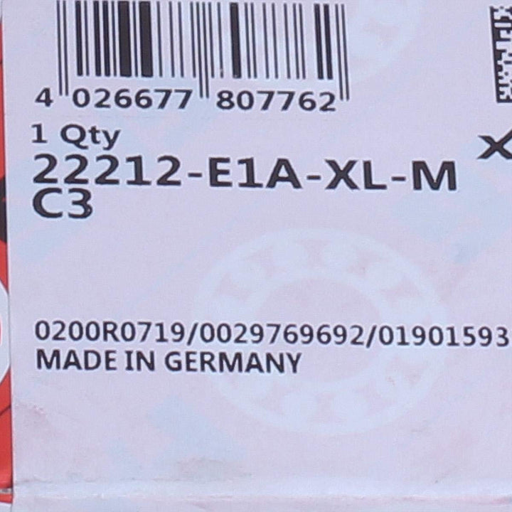 FAG 22212-E1A-M-C3 Pendelrollenlager zylindrische Bohrung, 60x110x28