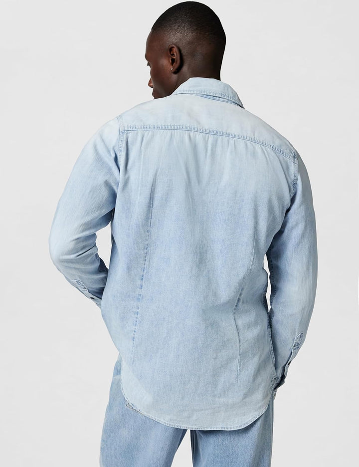 G-STAR Herren Slim Denim Hemd Shirts XS Blau (Sun Faded Blue Mist D23616-d252-g342), XS Blau (Sun Fa