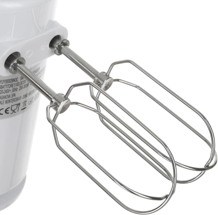 Elektrischer Handmixer, 300 W, 5 Geschwindigkeiten, Rot