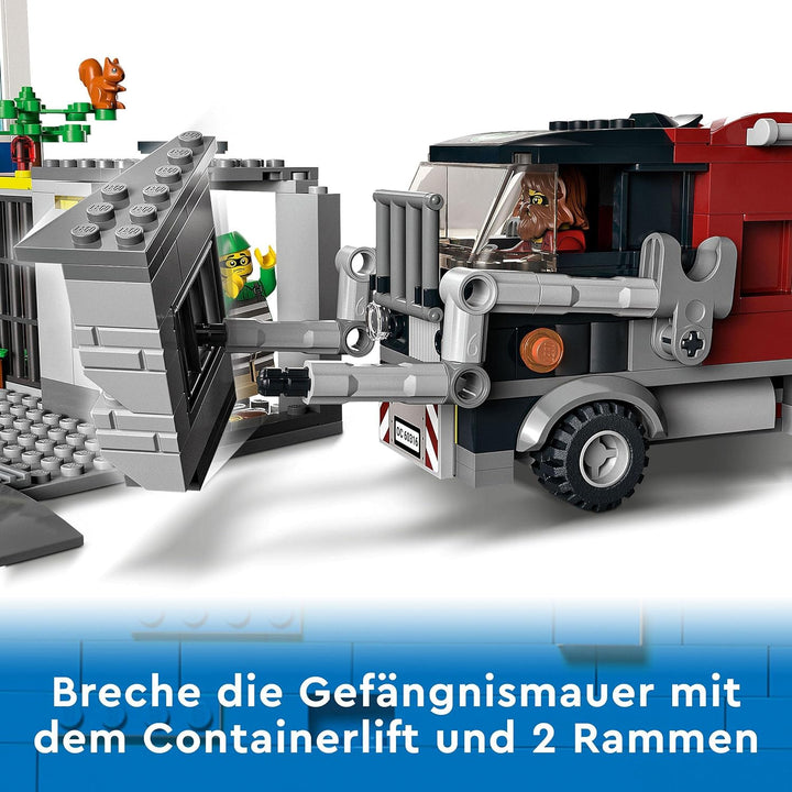 LEGO 60316 City Polizeistation mit Polizeiauto, Müllauto und Hubschrauber, Polizei-Spielzeug für Jun
