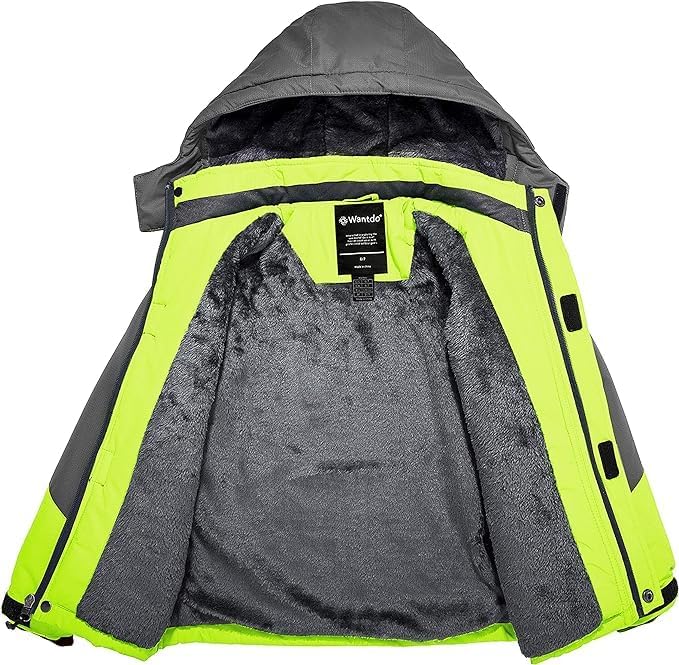 Wantdo Jungen Berg Ski Jacke Warmer Winter Fleece Mäntel Wasserdichter Atmungsaktive Jacke Outdoor K
