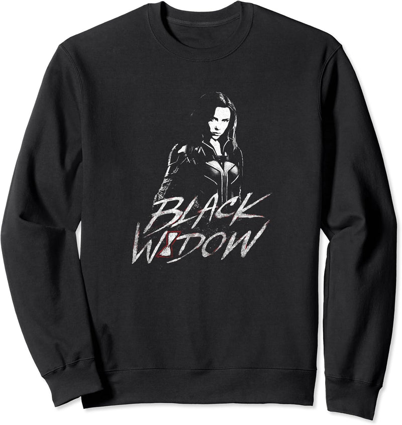 Marvel Black Widow Portrait Stamp Sweatshirt
