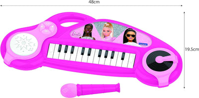 Lexibook Barbie Elektronisches Klavier für Kinder mit Lichteffekten, Mikrofon, Schlagzeug, integrier