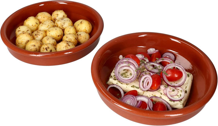 MamboCat Cazuela Schale Bruno Tonware I 12er Set I Ø 20 cm I Grösse L I Mediterran I Glasiert I Unik