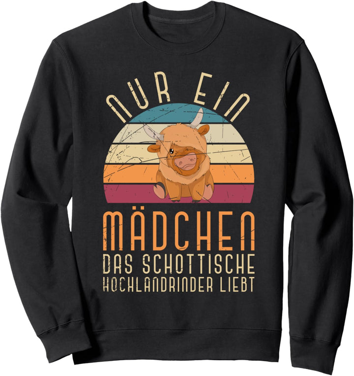 Nur ein Mädchen das Hochlandrinder liebt Hochlandrind Sweatshirt