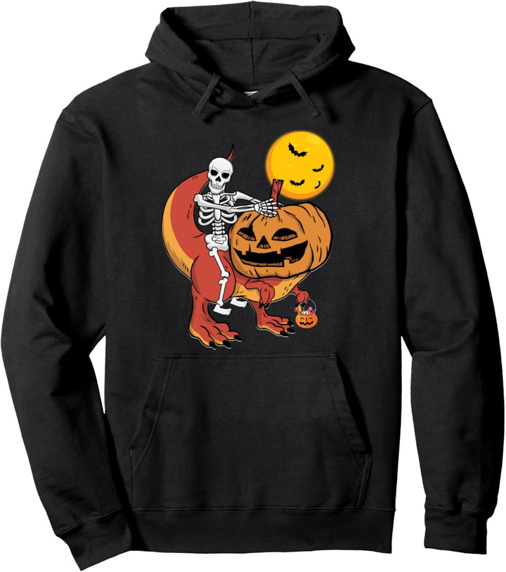 Halloween Dino Dinosaurier Skelett Lustiges Kinder Halloween Pullover Hoodie