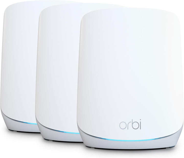 NETGEAR Orbi RBK763S WiFi 6 Mesh WLAN System (5400 MBit/s Geschwindigkeit, TriBand WiFi 6 Router + 2