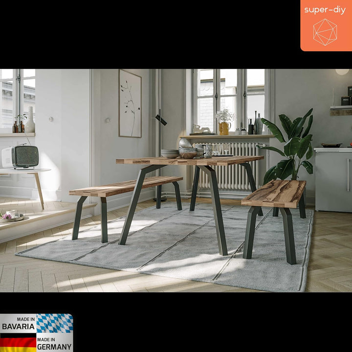 Design-Tischbeine | Esstisch | Gartentisch Bürotisch geeignet für Innen- und Aussenbereich | Set Tis