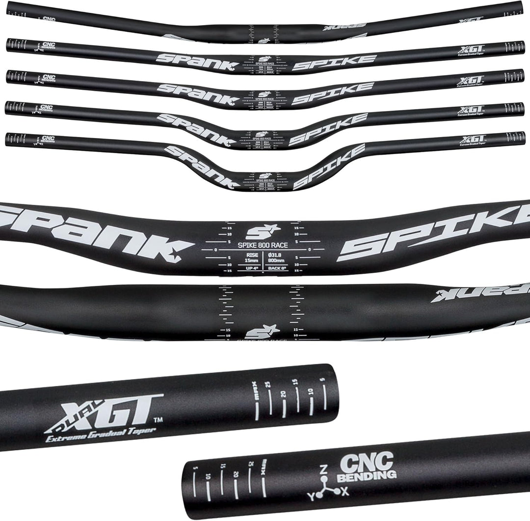 Spank Spike 800 Race bar, XGT, 31.8 mm, shotpeen Lenker, Black, 15 mm Schwarz 15 mm, Schwarz 15 mm