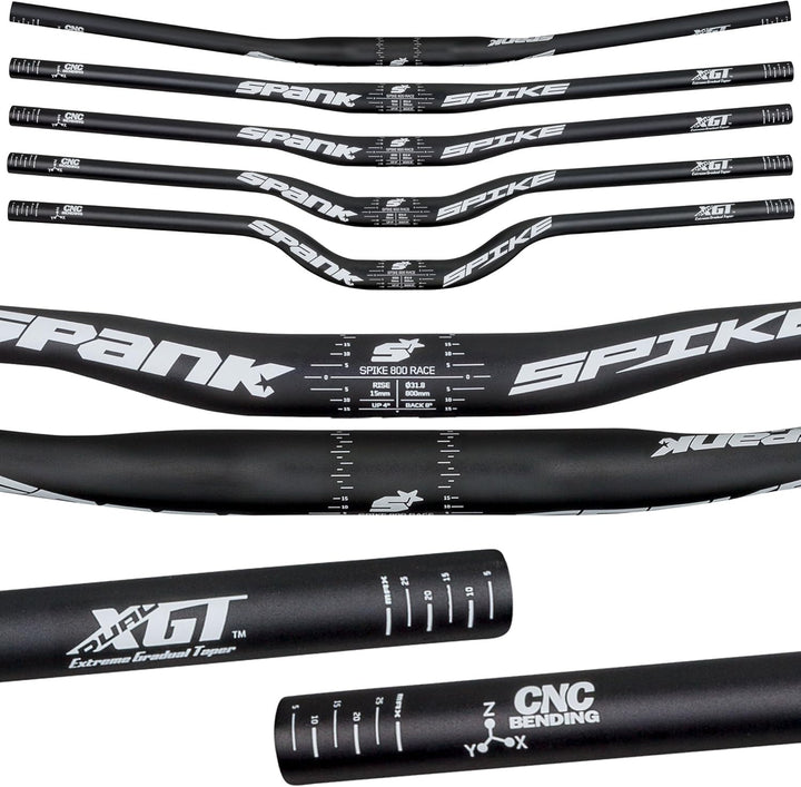 Spank Spike 800 Race bar, XGT, 31.8 mm, shotpeen Lenker, Black, 15 mm Schwarz 15 mm, Schwarz 15 mm