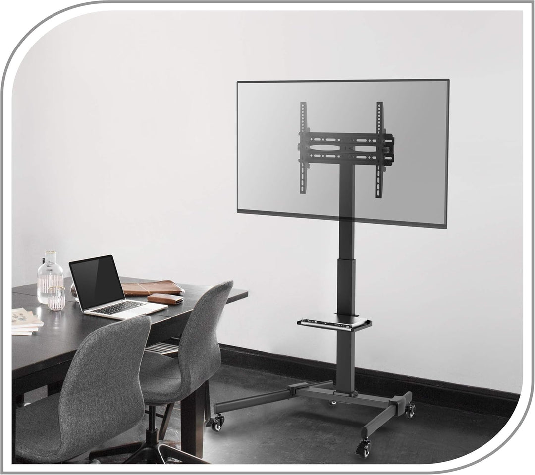 PureMounts PM-CART-60B TV Standfuss für LCD/LED/Plasma Bildschirme von 81-140 cm (32-55 Zoll) schwar