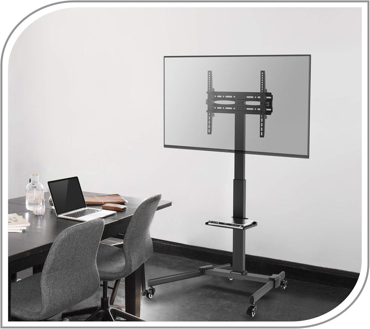 PureMounts PM-CART-60B TV Standfuss für LCD/LED/Plasma Bildschirme von 81-140 cm (32-55 Zoll) schwar