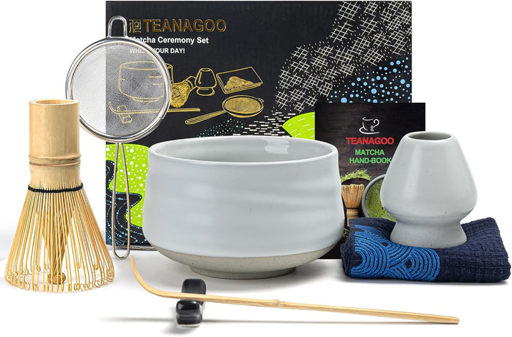 TEANAGOO Matcha Set| Matcha Besen|Matcha Tea Set | Matcha Schale| Matcha Whisk,Schaufel, Sieb, Match