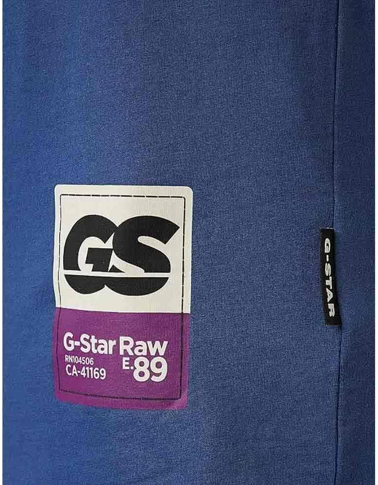G-STAR RAW Herren Back Gr Slim R T T-Shirts XS Blau (Rank Blue D23730-336-868), XS Blau (Rank Blue D