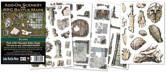 Loke Battlemats | Add On Scenery for RPG Maps Ruins | RPG | Accessory | Ages 14+ | English