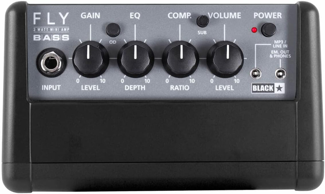 Blackstar – FLY3 Mini-Bass-Verstärker, Leistung: 3 Watt, Farbe: schwarz