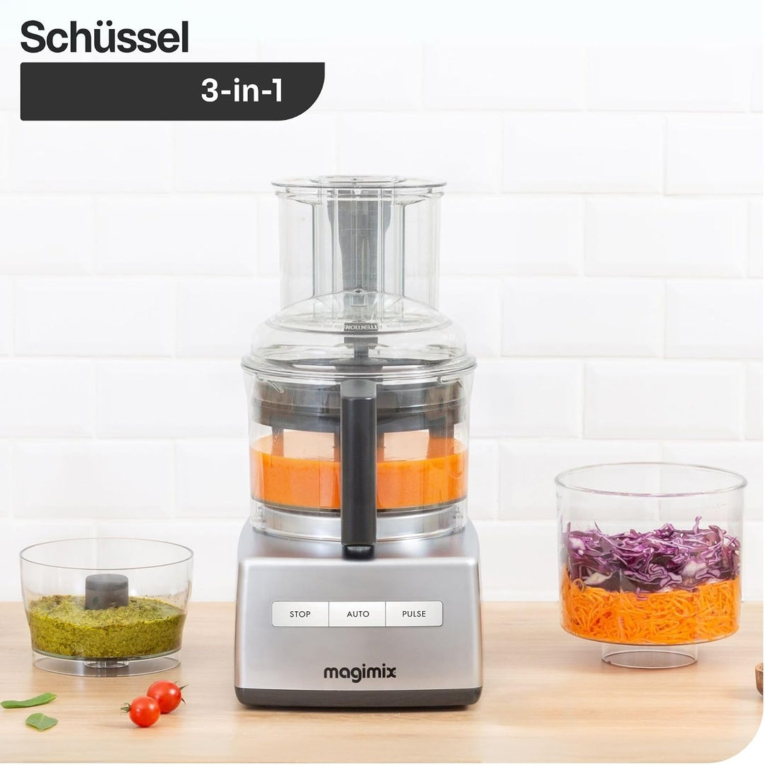 Magimix 18471EA 4200 XL Küchenmaschine, Kunststoff, Chrom